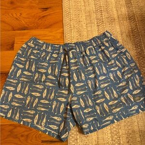 Blue Fish Pattern AFTCO Swim Shorts
